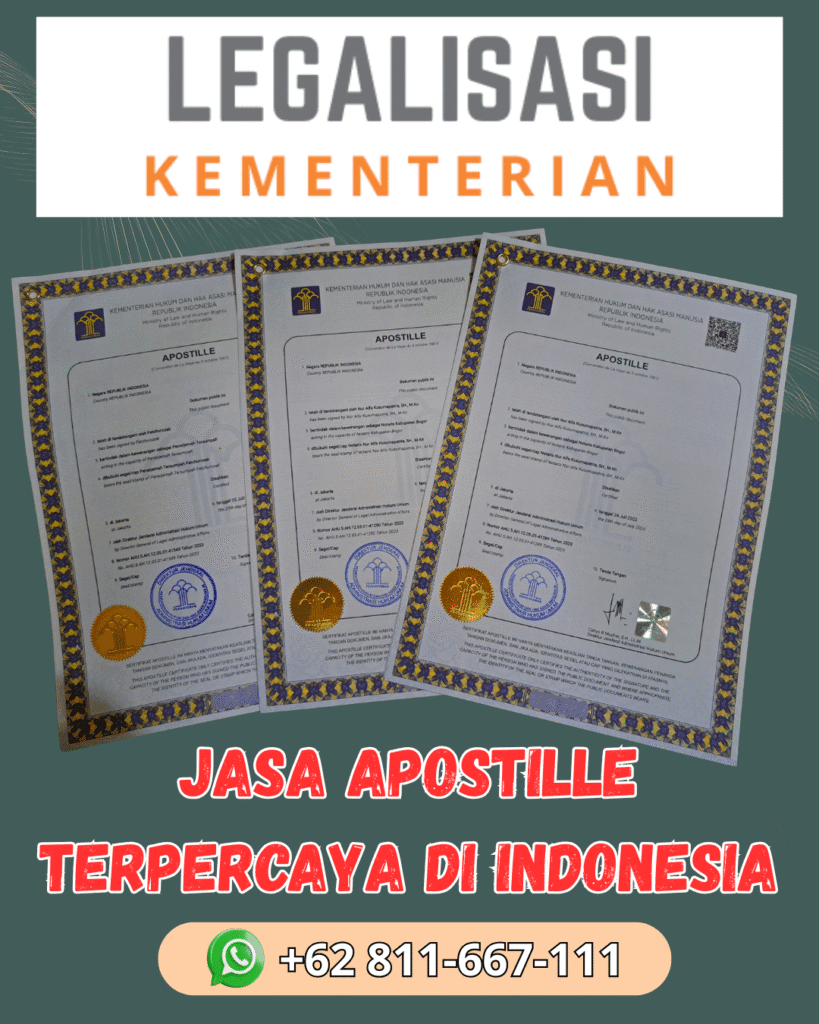 Jasa Apostille Dokumen Di Kemenkumham Terpercaya di Indonesia