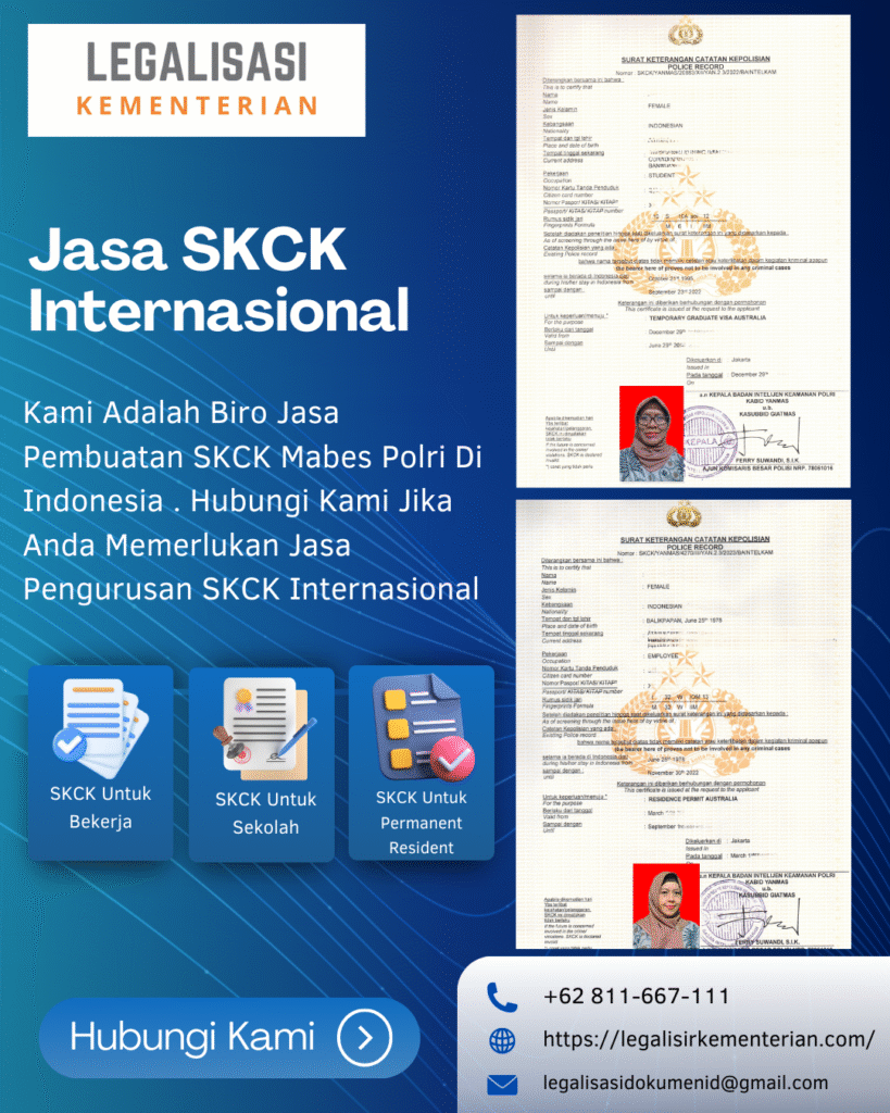 Jasa Pembuatan SKCK Internasional