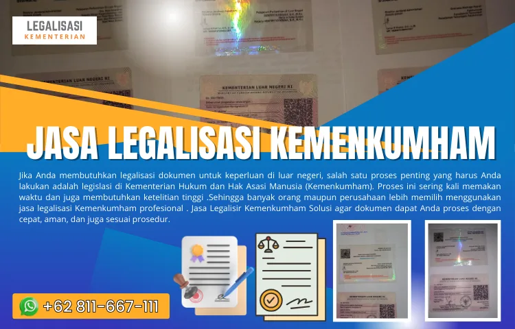 jasa legalisasi Dokumen Di kemenkumham