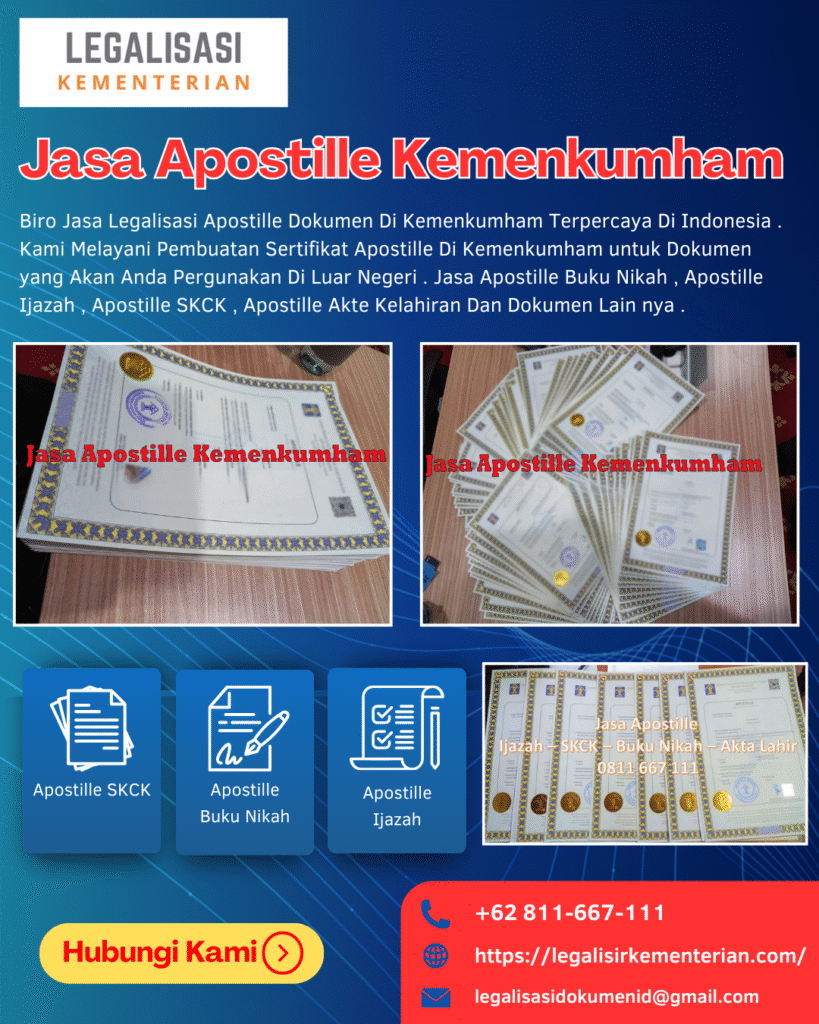 Jasa Apostille Kemenkumham
