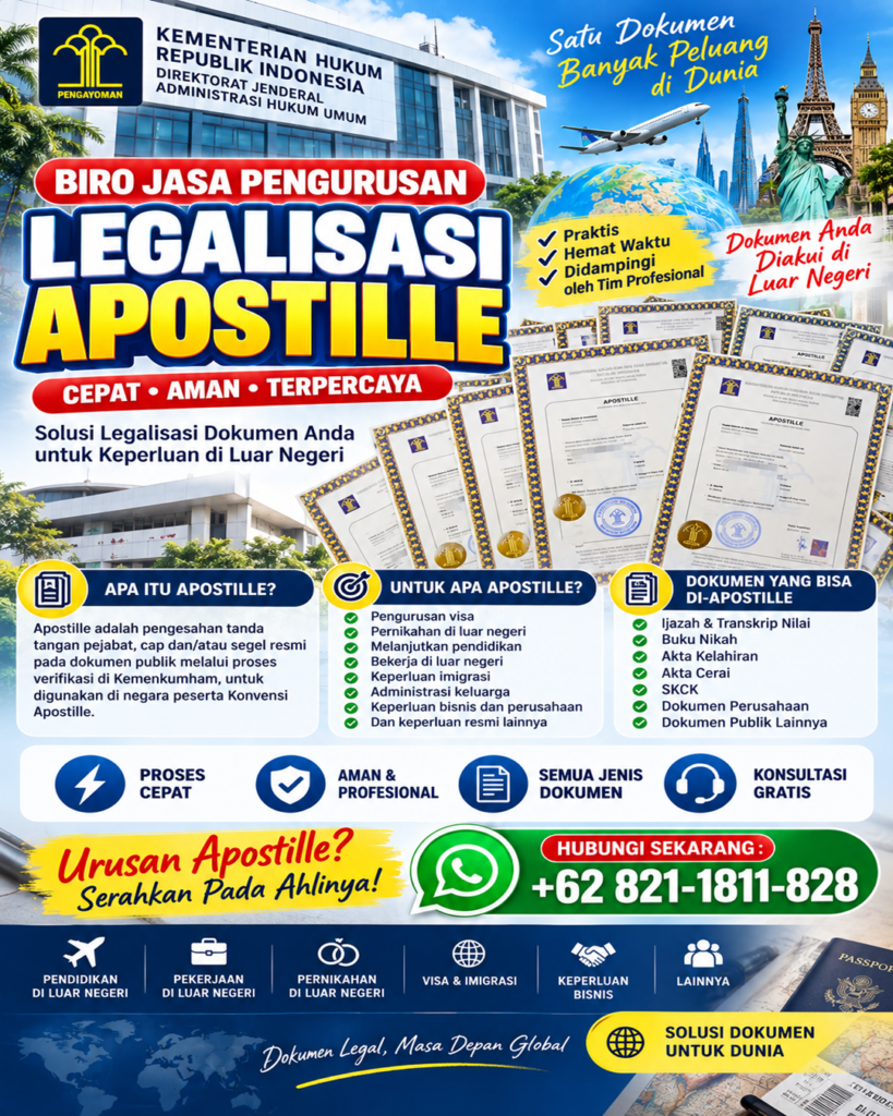 Biro Jasa Pengurusan Apostille Terpercaya