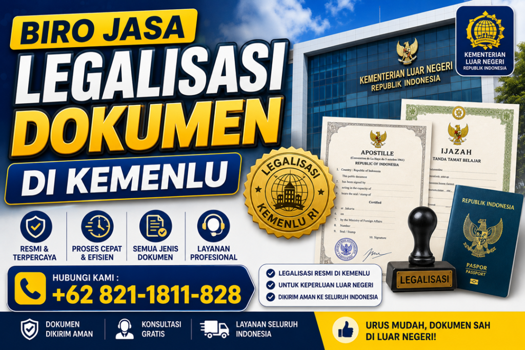 Biro Jasa Legalisasi Dokumen Di Kemenlu