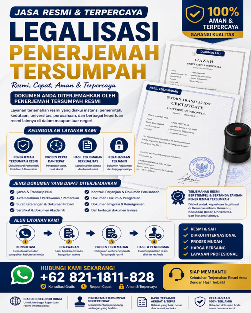 Jasa Penerjemah Tersumpah