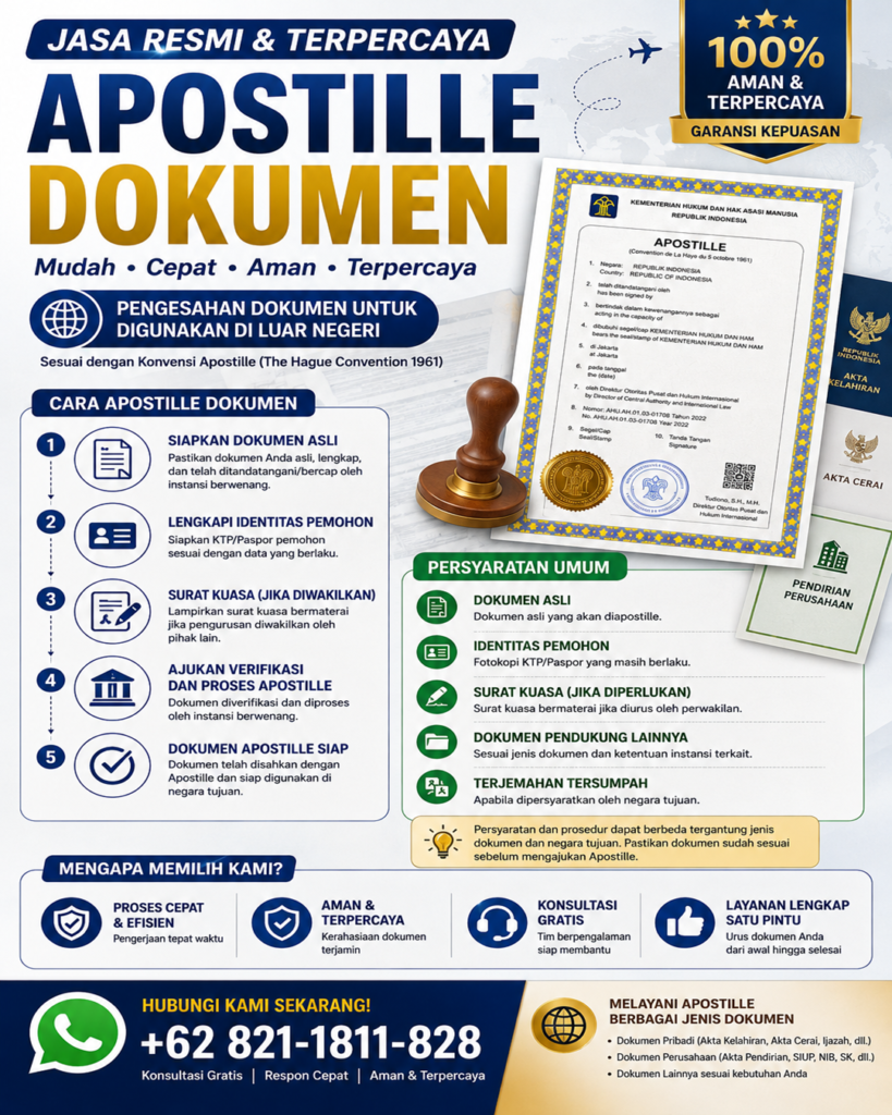 Cara Apostille Dokumen & Persyaratannya