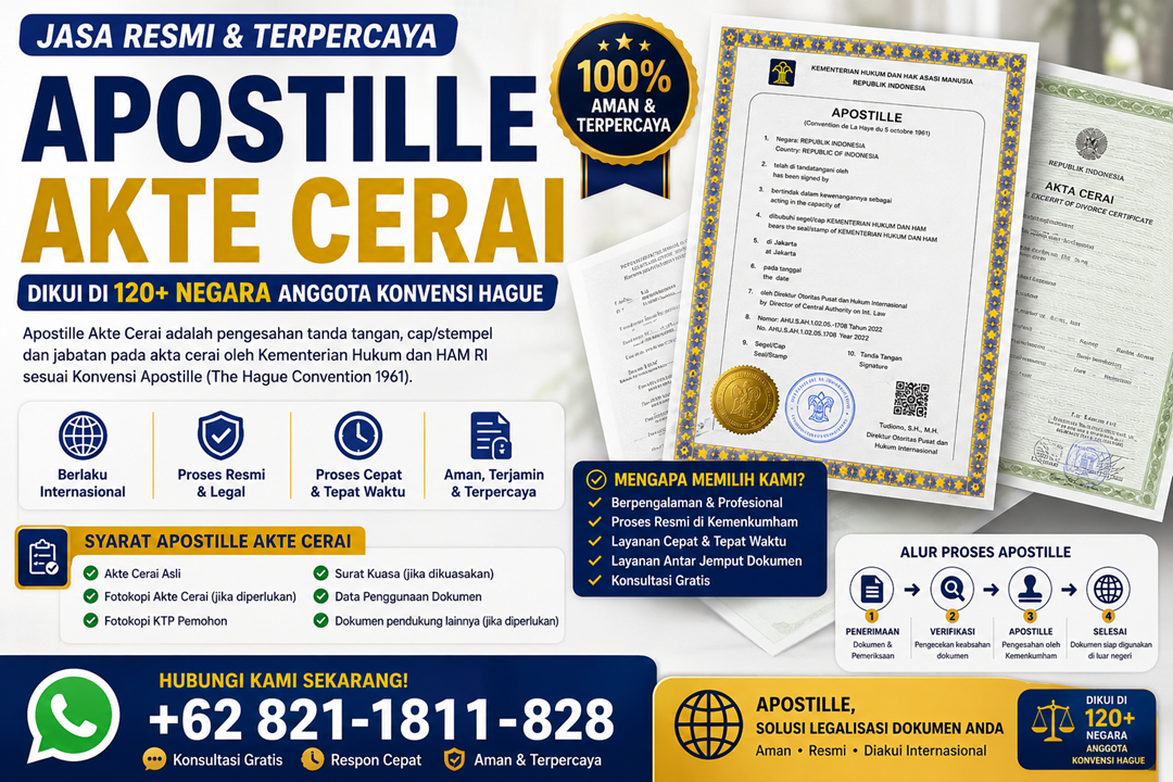 Jasa Apostille Akte Cerai