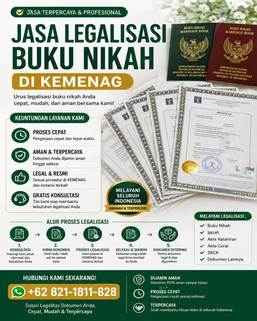 Jasa Legalisasi Buku Nikah Di Kemenag