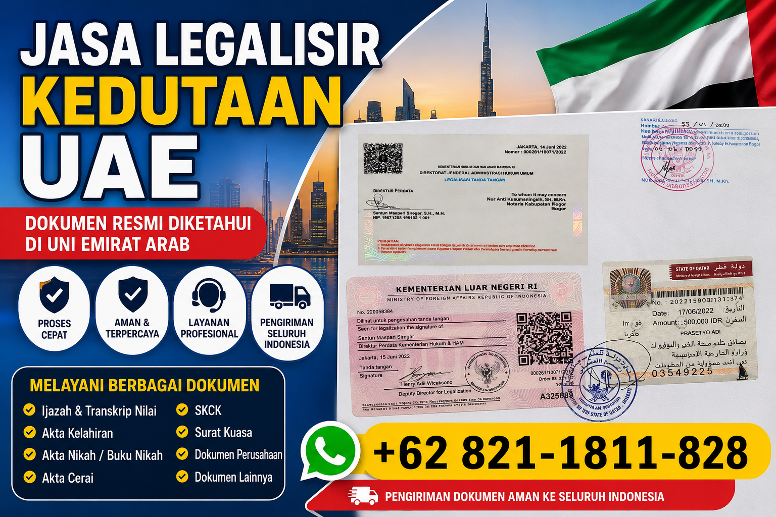 Jasa Legalisir Kedutaan UAE