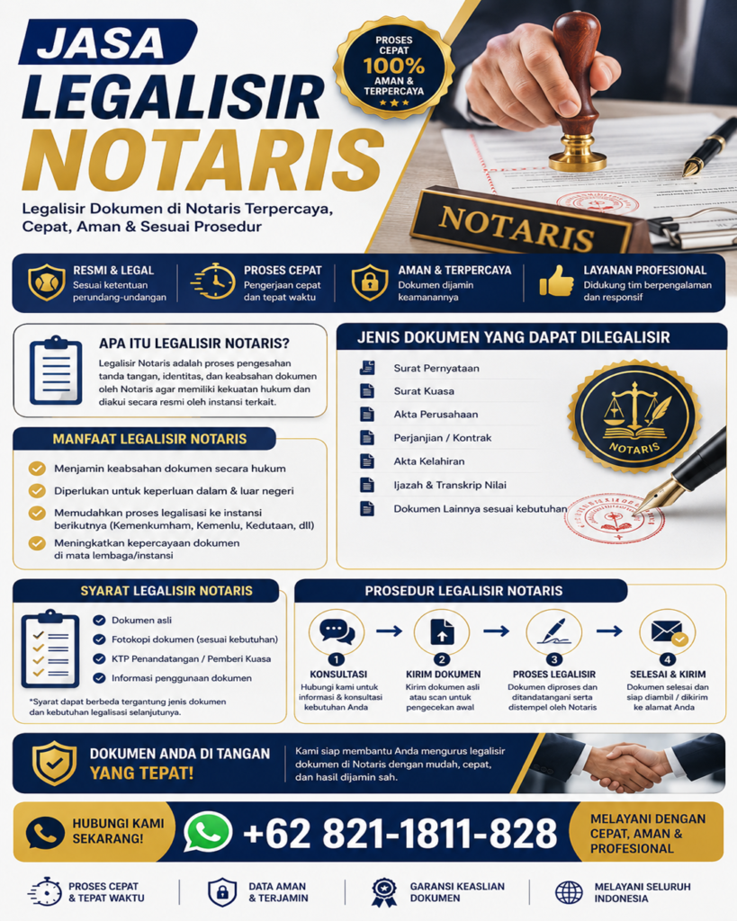 Jasa Legalisir Notaris